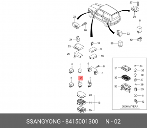 Реле 8415001300 SSANG YONG