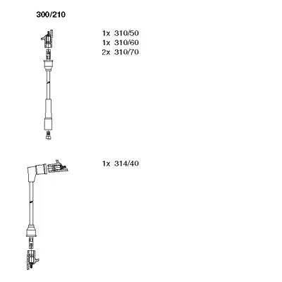 Ккомплект проводов зажигания 300210 BREMI