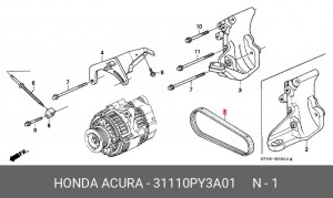 Поликлиновой ремень 31110PY3A01 HONDA