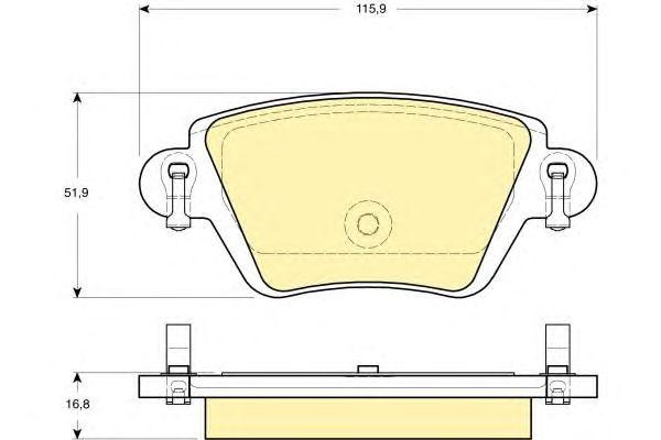 Комплект тормозных колодок, диско 6115254 GIRLING