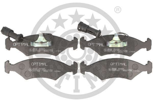 Комплект тормозных колодок, диско 9607 OPTIMAL