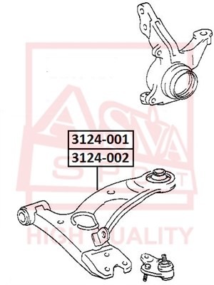Рычаг подвески 3124-002 ASVA