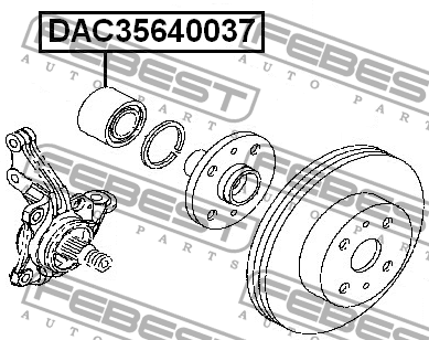 Подшипник ступицы колеса DAC35640037 FEBEST