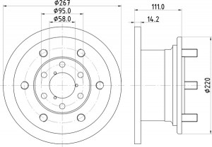 Тормозной диск MDC518 MINTEX