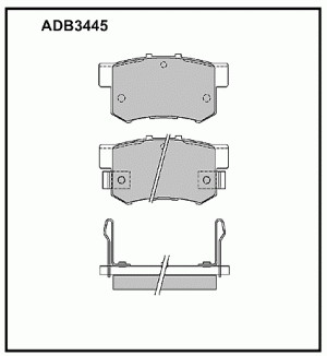 Колодки тормозные дисковые ADB3445 ALLIED NIPPON