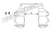 Комплектующие, колодки дискового тормоза KIT054 TRUSTING