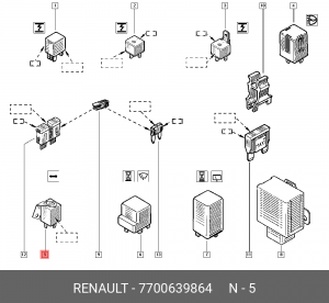 Реле указателя поворотов 7700639864 RENAULT