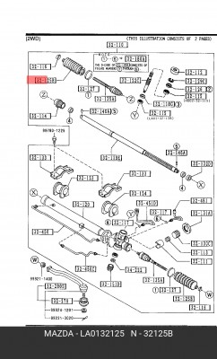 Пыльник рулевой рейки LA01-32-125 MAZDA