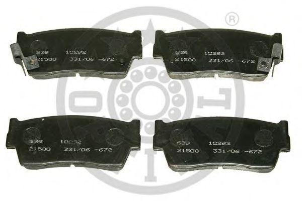 Комплект тормозных колодок, диско 10292 OPTIMAL