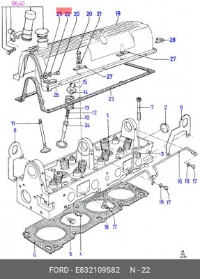 Уплотнительное кольцо, резьбовая пр E832109S82 FORD