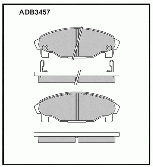 Колодки тормозные дисковые ADB3457 ALLIED NIPPON