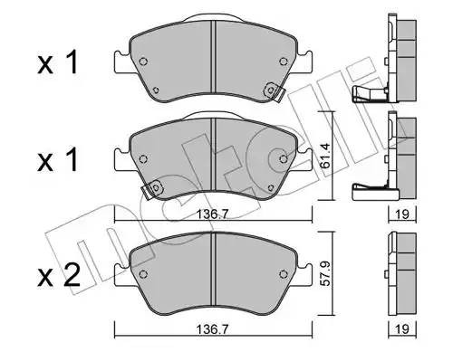 Комплект тормозных колодок, диско 22-0794-0 METELLI
