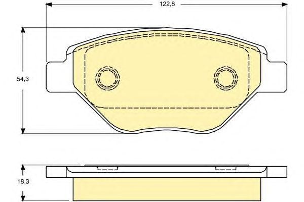 Комплект тормозных колодок, диско 6115714 GIRLING