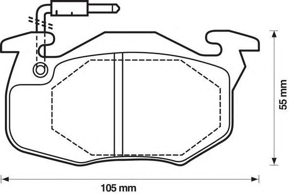 Комплект тормозных колодок, диско 571743B BENDIX JURID