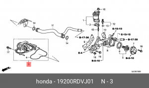 Водяной насос 19200RDVJ01 HONDA