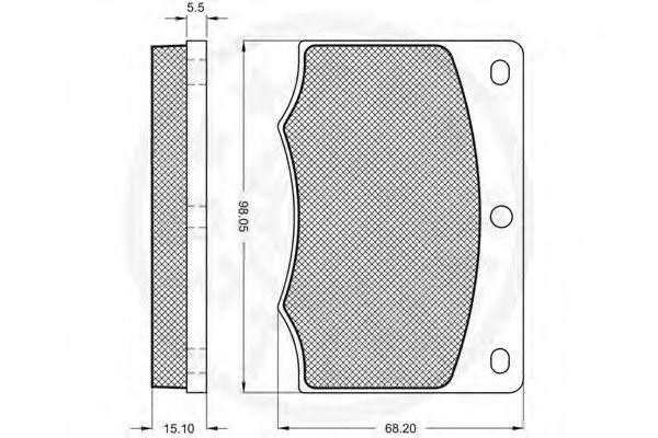 Комплект тормозных колодок, диско 9110 OPTIMAL