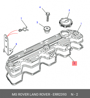 Прокладка, крышка головки цилиндра ERR2393 LAND ROVER