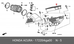 Фильтр воздушный 17220RKGA00 HONDA