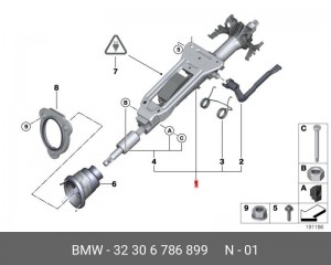 Колонка рулевая 32 30 6 786 899 BMW