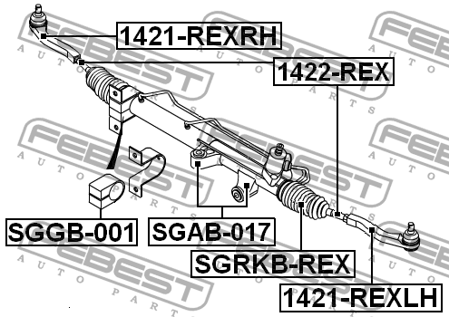 Наконечник рулевой тяги 1421-REXLH FEBEST