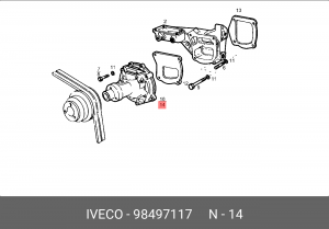 Водяной насос 98497117 IVECO