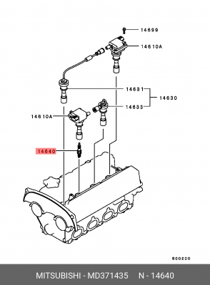 Свеча зажигания MD371435 MITSUBISHI