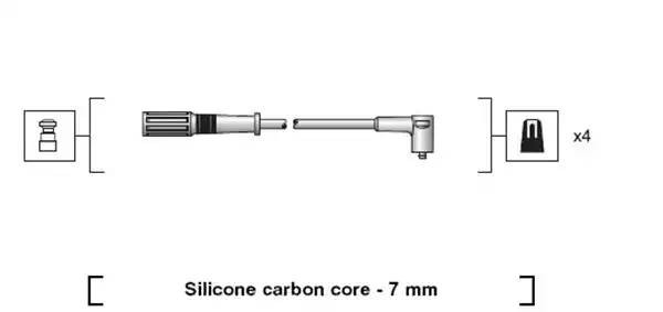 Ккомплект проводов зажигания 941318111204 MAGNETI MARELLI