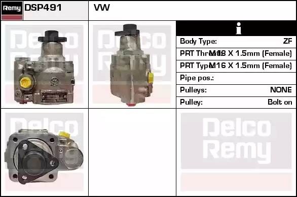 Гидравлический насос, рулевое управление DSP491 DELCO REMY