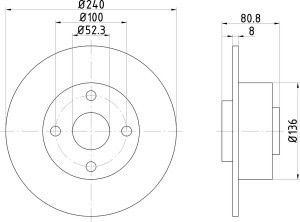 Тормозной диск MDC1707 MINTEX