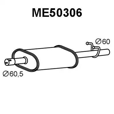 Глушитель выхлопных газов конечный ME50306 VENEPORTE