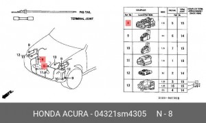 Деталь 04321SM4305 HONDA