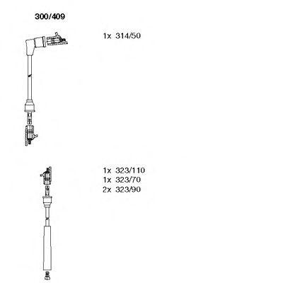 Ккомплект проводов зажигания 300409 BREMI