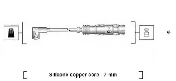 Ккомплект проводов зажигания 941175240763 MAGNETI MARELLI