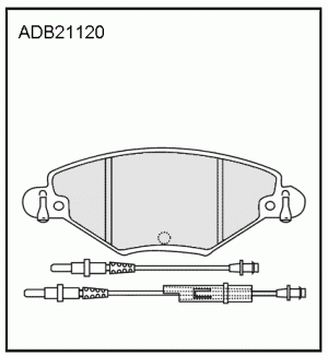 Колодки тормозные дисковые ADB21120 ALLIED NIPPON
