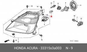 Лампа 33315S3A003 HONDA