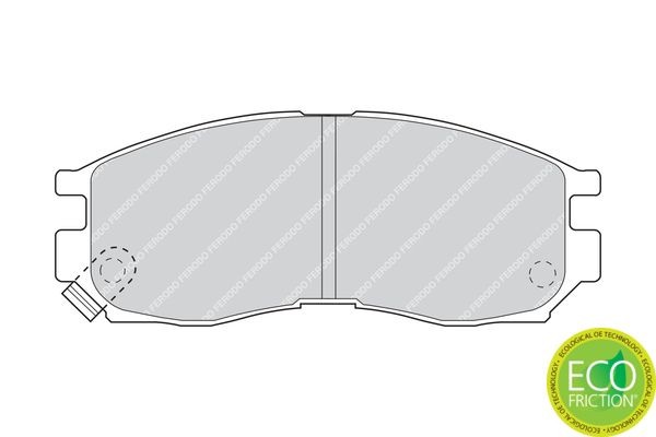 Комплект тормозных колодок, диско FDB764 FERODO