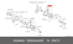 Комплект подшипника ступицы колеса 28063AA000 SUBARU