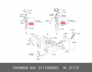 Фильтр топливный 3111202001 HYUNDAI KIA