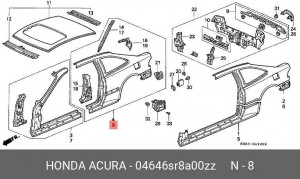 Панель кузова 04646SR8A00ZZ HONDA