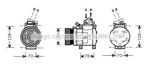 Компрессор, кондиционер AUK037 AVA
