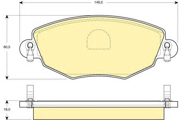Комплект тормозных колодок, диско 6114344 GIRLING