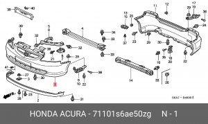 Буфер 71101S6AE50ZG HONDA