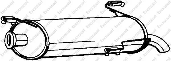 Глушитель выхлопных газов конечный 190-219 BOSAL