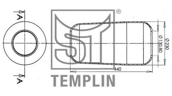 Кожух пневматической рессоры 040606006610 TEMPLIN