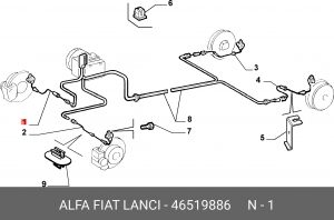 Датчик, частота вращения колеса 46519886 ALFA FIAT LANCIA