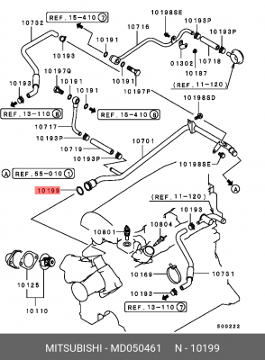 Прокладка, впускной коллектор MD050461 MITSUBISHI