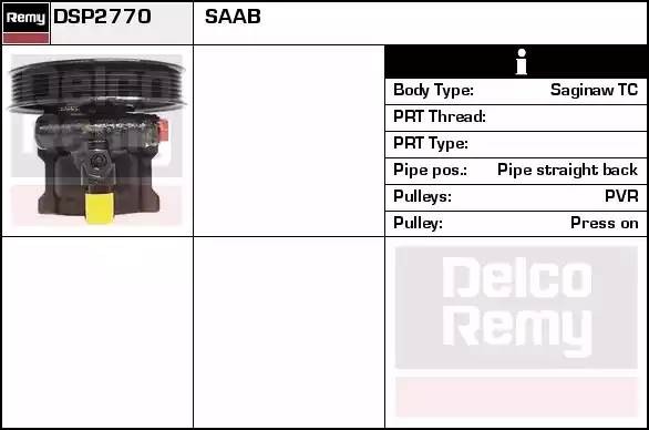 Гидравлический насос, рулевое управление DSP2770 DELCO REMY