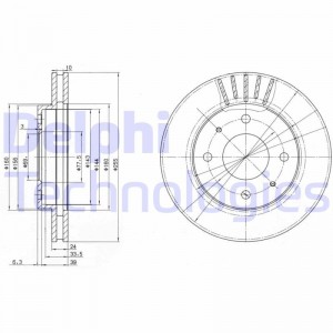 Тормозной диск BG2763 DELPHI
