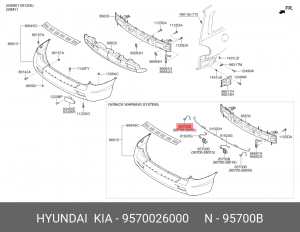 Датчик парковки 9570026000 HYUNDAI KIA