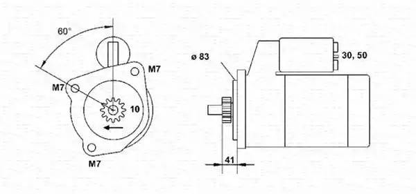 Стартер 943251421010 MAGNETI MARELLI